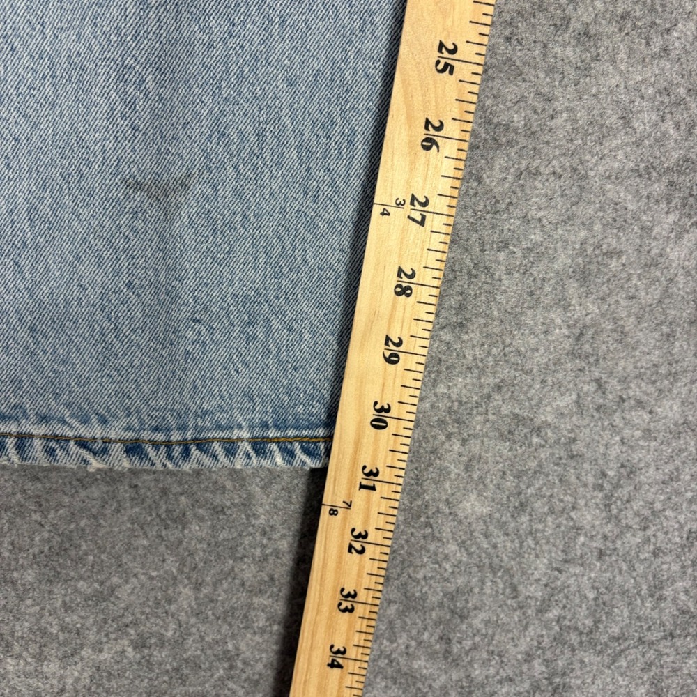 Levis 501 Mens Light Wash Straight Leg Button Fly Denim Jeans 32x32 Vintage - Picture 4 of 7